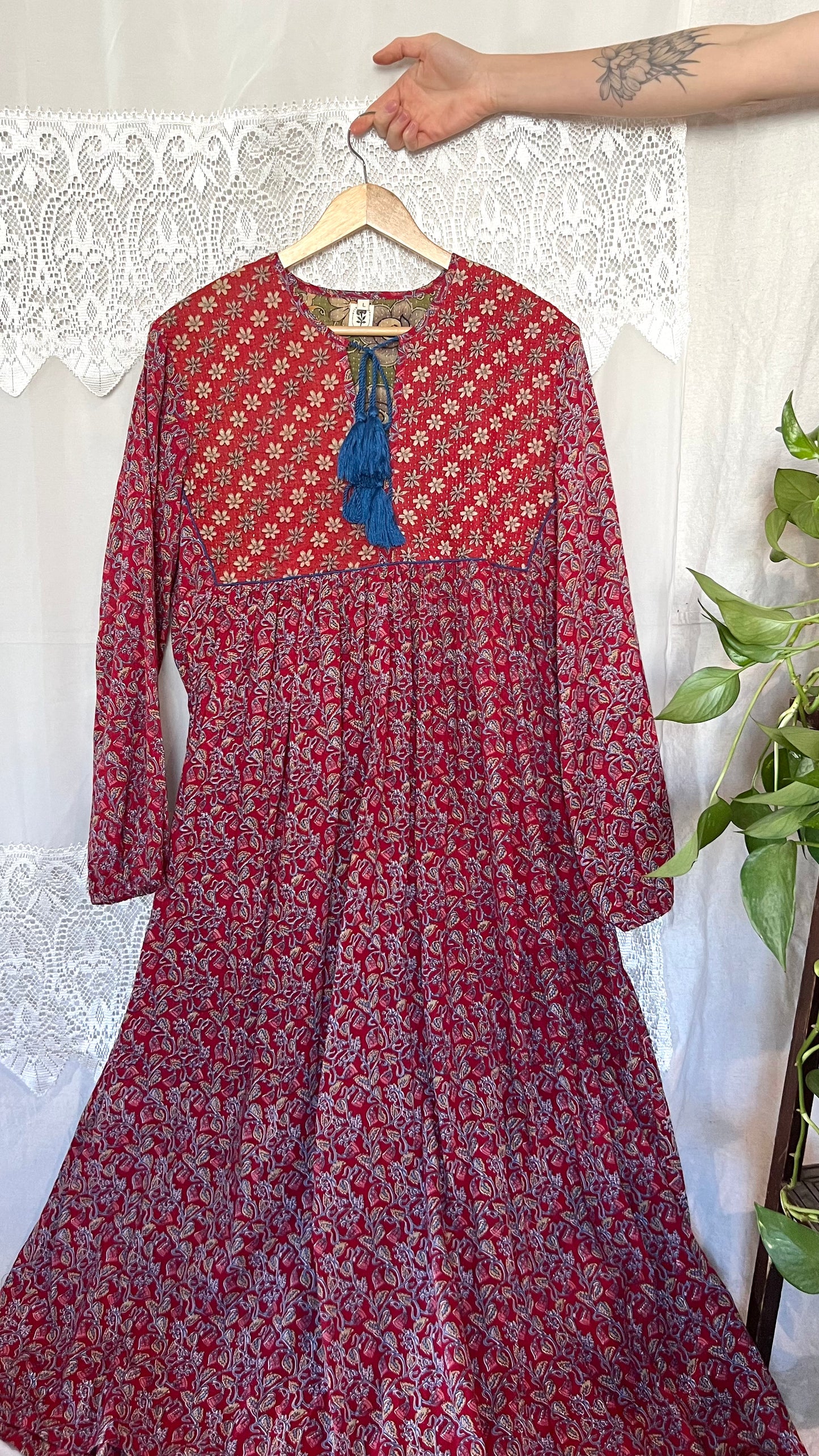 Kantha Cotton Dress 001 - Size L