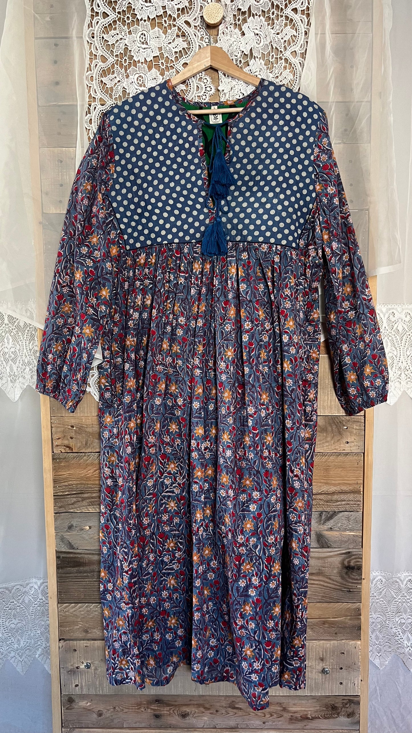 Kantha Cotton Dress 005 - Size L