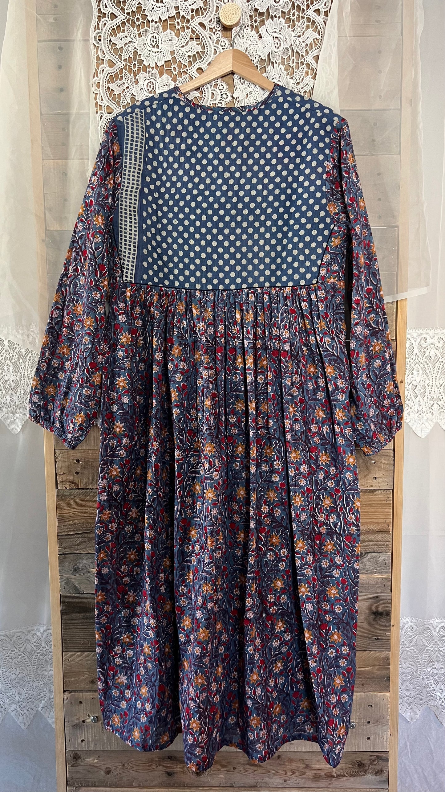 Kantha Cotton Dress 005 - Size L