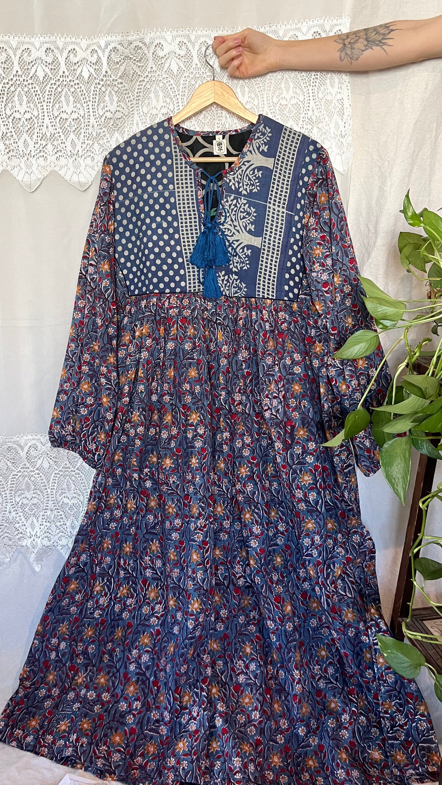 Kantha Cotton Dress 006 - Size L